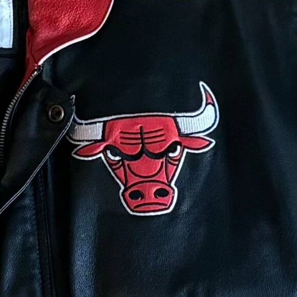 Vintage Jeff Hamilton 90s Chicago Bulls Leather Eastern Conference Jacket - Picture 8 of 8